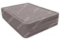 Кровать надувная двуспальная со встроенным насосом 220В 152х203х51см Intex 64468