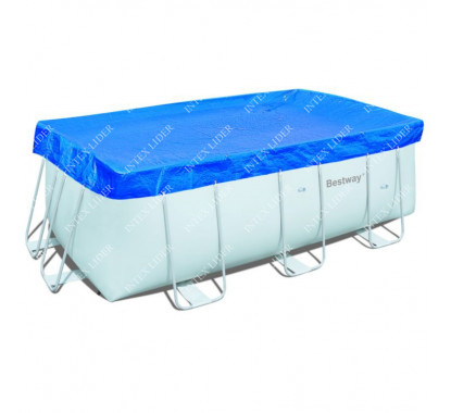 58231 Тент для бассейна прямоугольного каркасного BestWay Pool Covers 287х201х100см