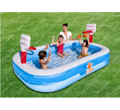54122 Игровой бассейн Баскетбол + 2 мяча Bestway (251 х 168 х 102 см, 636 л)