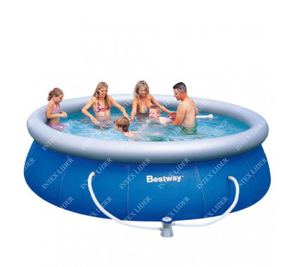 57166 Надувной бассейн  BestWay, 366х91см, фильтр-насос картр 1249 л/ч